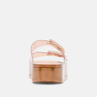 JULIO X Mocha Vinyl Jelly Platform Sandals | Dolce Vita Classic