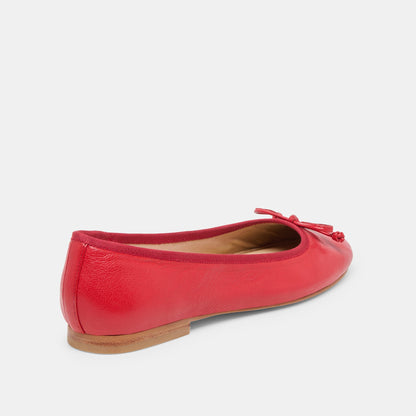 Ritla Wide Cherry Leather Ballet Flats | Dolce Vita Special Offer
