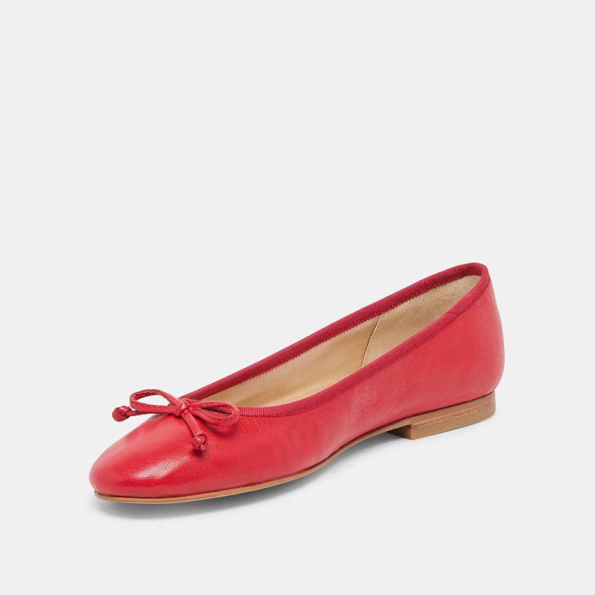 Ritla Wide Cherry Leather Ballet Flats | Dolce Vita Special Offer