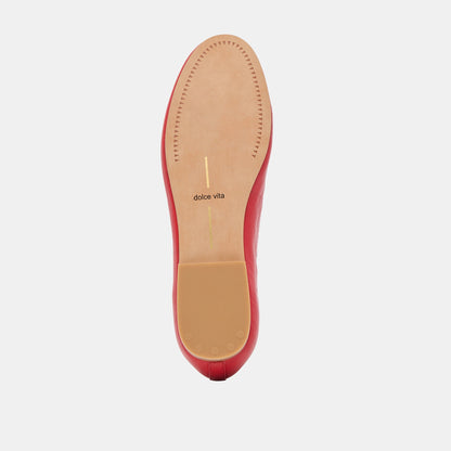 Ritla Wide Cherry Leather Ballet Flats | Dolce Vita Special Offer
