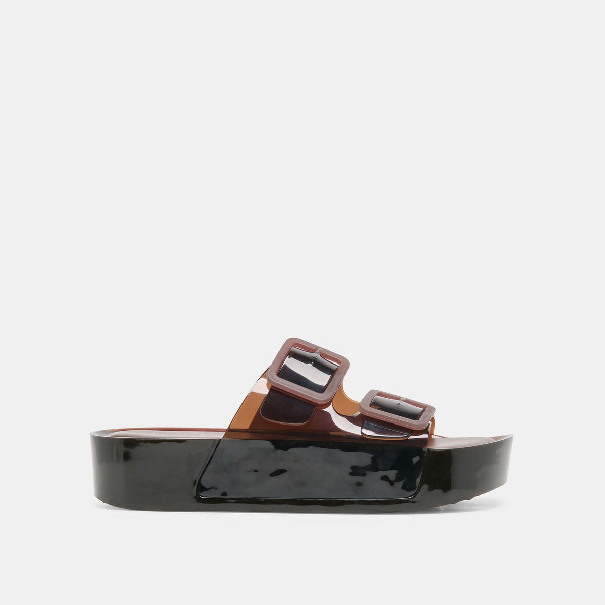 JULIO X Chocolate Vinyl Jelly Platform Sandals | Dolce Vita Hot Sale