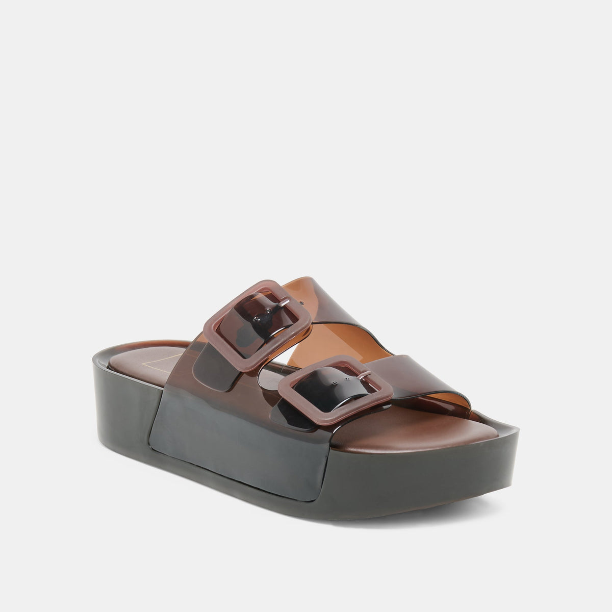 JULIO X Chocolate Vinyl Jelly Platform Sandals | Dolce Vita Hot Sale