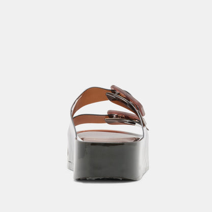 JULIO X Chocolate Vinyl Jelly Platform Sandals | Dolce Vita Hot Sale