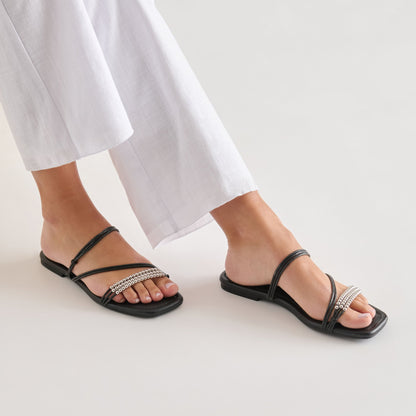 LYNDEE BEAD Black Stella Strappy Open-Toe Sandals | Dolce Vita Popular