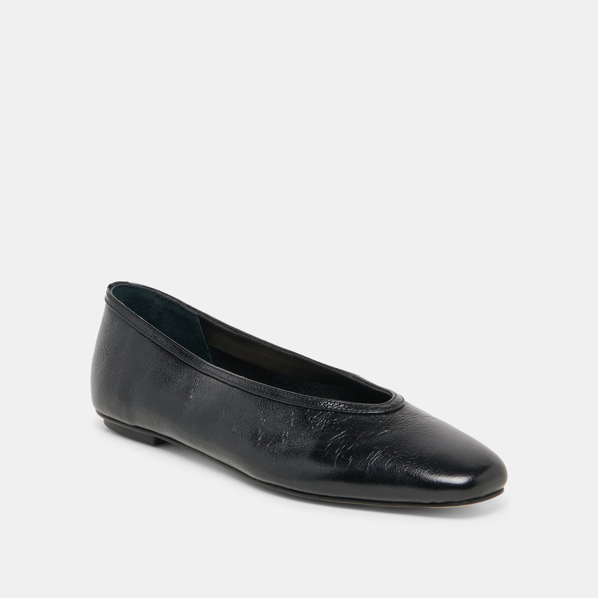CARET Black Leather Pointed-Toe Ballet Flats | Dolce Vita Latest