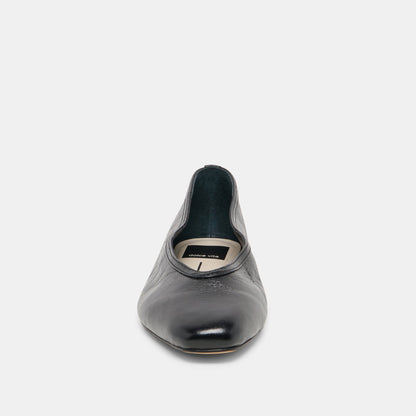 CARET Black Leather Pointed-Toe Ballet Flats | Dolce Vita Latest
