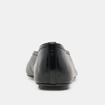CARET Black Leather Pointed-Toe Ballet Flats | Dolce Vita Latest