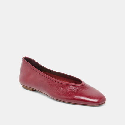 CARET Garnet Leather Pointed-Toe Ballet Flats | Dolce Vita Discount
