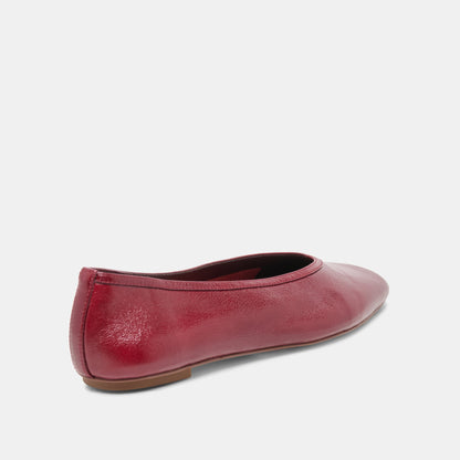 CARET Garnet Leather Pointed-Toe Ballet Flats | Dolce Vita Discount