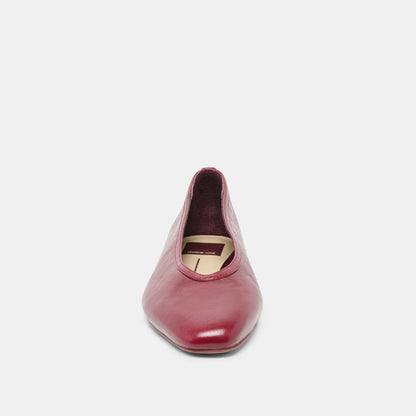 CARET Garnet Leather Pointed-Toe Ballet Flats | Dolce Vita Discount