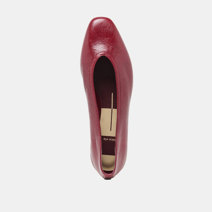 CARET Garnet Leather Pointed-Toe Ballet Flats | Dolce Vita Discount