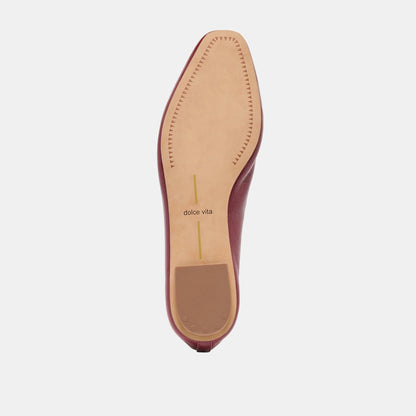 CARET Garnet Leather Pointed-Toe Ballet Flats | Dolce Vita Discount