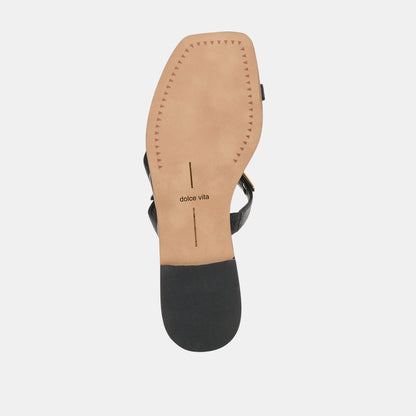 Tarina Black Leather Sandals | Dolce Vita Trusted