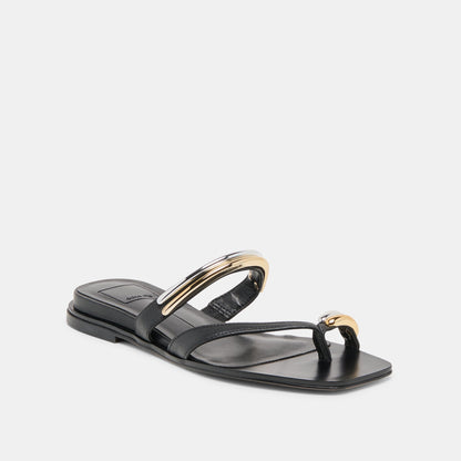 Tarina Black Leather Sandals | Dolce Vita Trusted