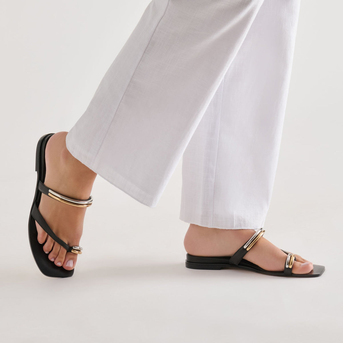 Tarina Black Leather Sandals | Dolce Vita Trusted