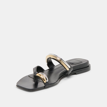 Tarina Black Leather Sandals | Dolce Vita Trusted