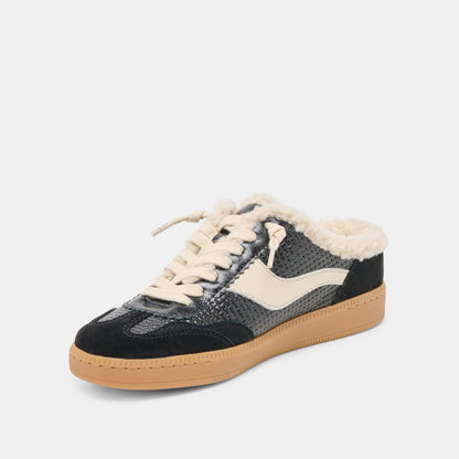 Notice Slide Plush Black Woven Leather Sneakers | Dolce Vita Best Price