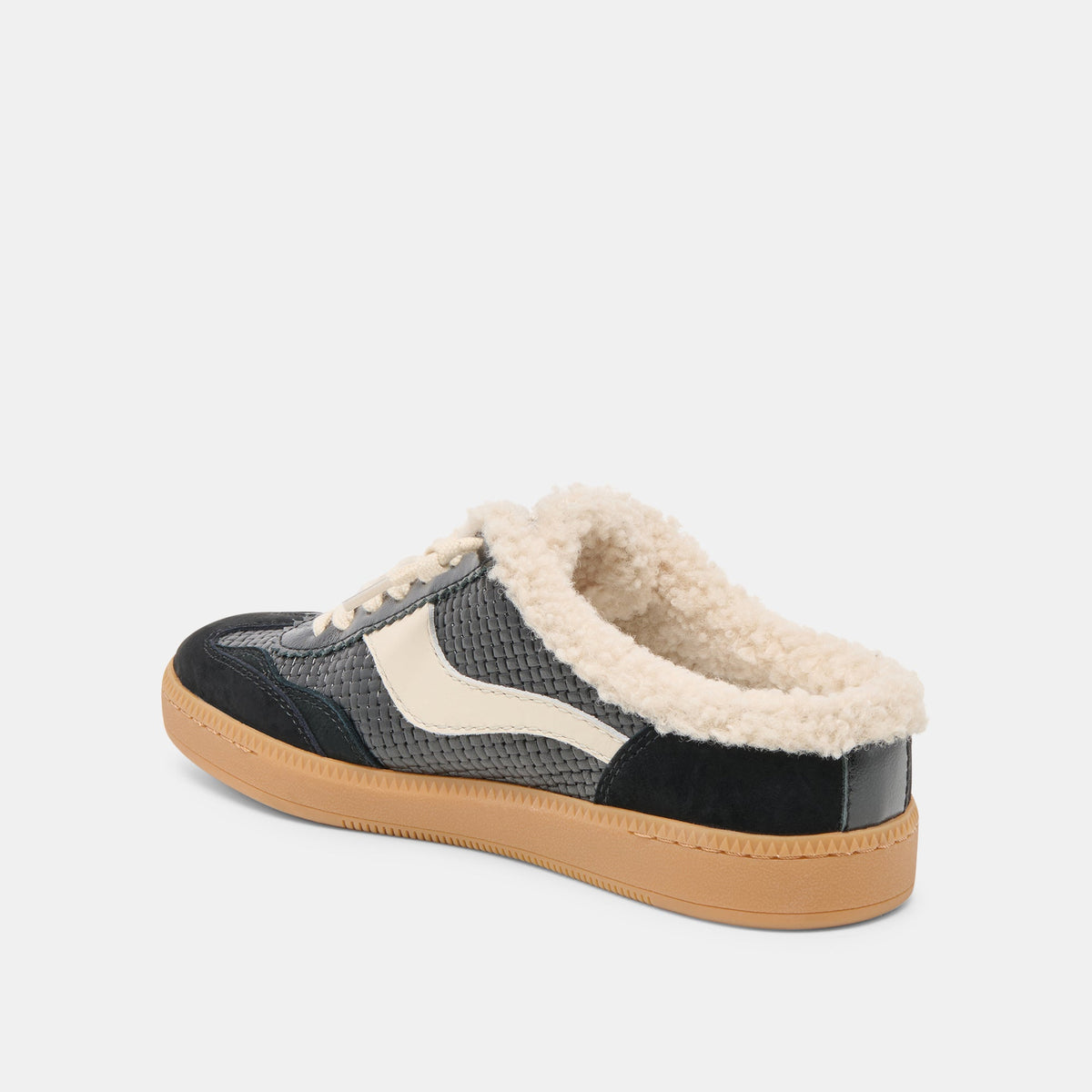 Notice Slide Plush Black Woven Leather Sneakers | Dolce Vita Best Price