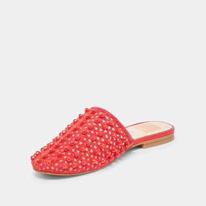 Rova Bead Chili Beaded Mesh Flats | Dolce Vita Great Value