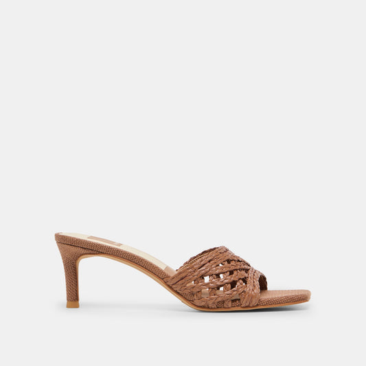 Bowen Cognac Raffia Heels | Dolce Vita Top Pick