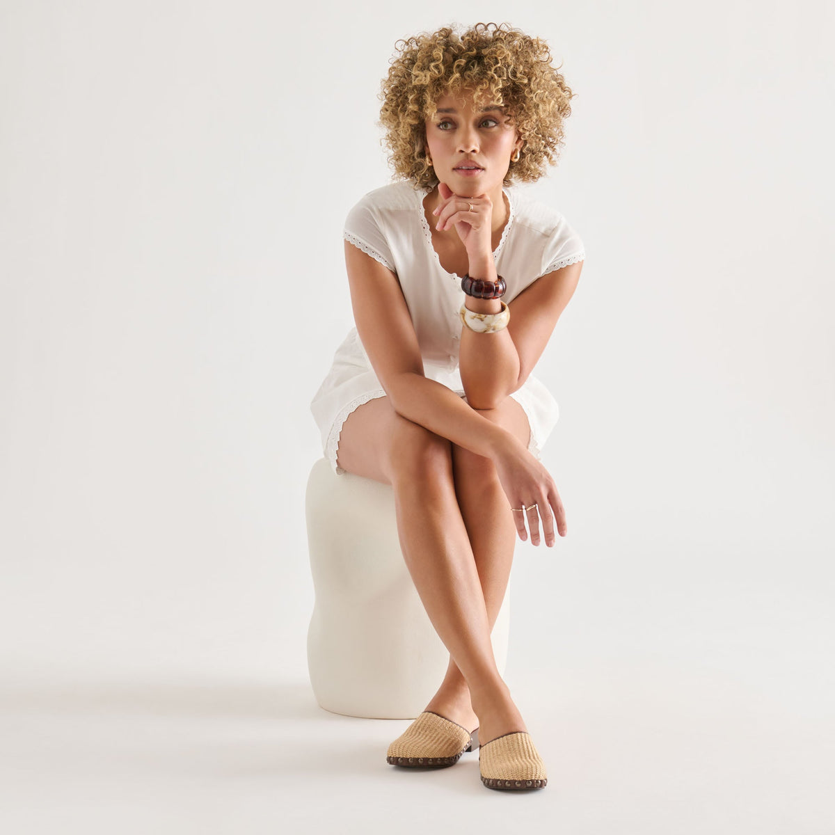Alanis Lt Natural Raffia Flats | Dolce Vita Sale