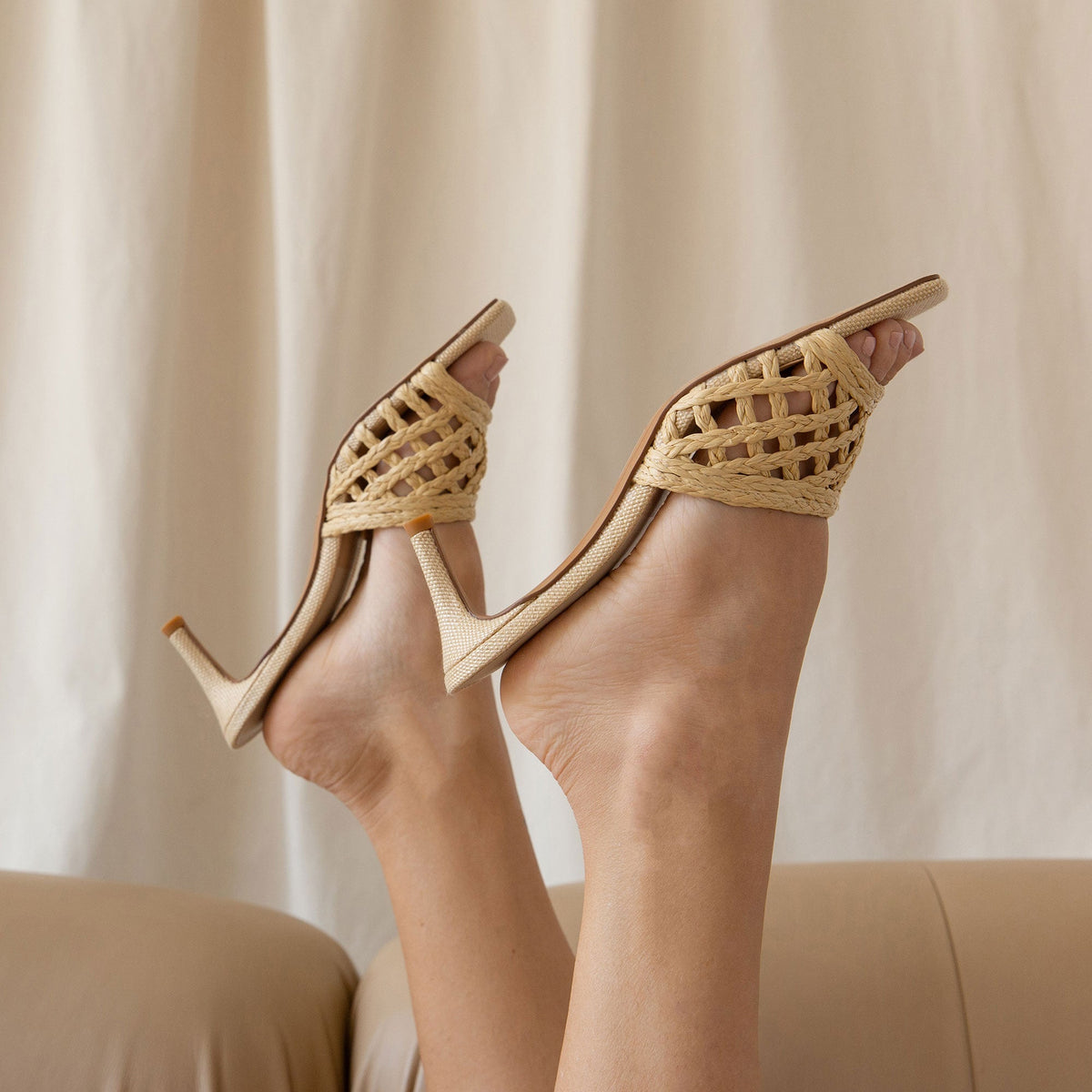 Bowen Lt Natural Raffia Heels | Dolce Vita Customer Favorite
