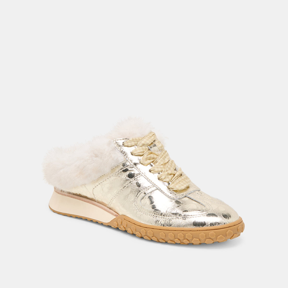 Izzey Plush Platinum Leather Sneakers | Dolce Vita Popular