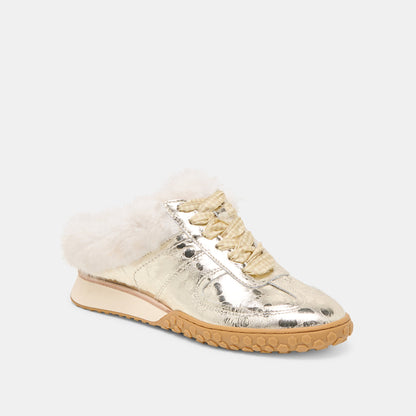 Izzey Plush Platinum Leather Sneakers | Dolce Vita Popular