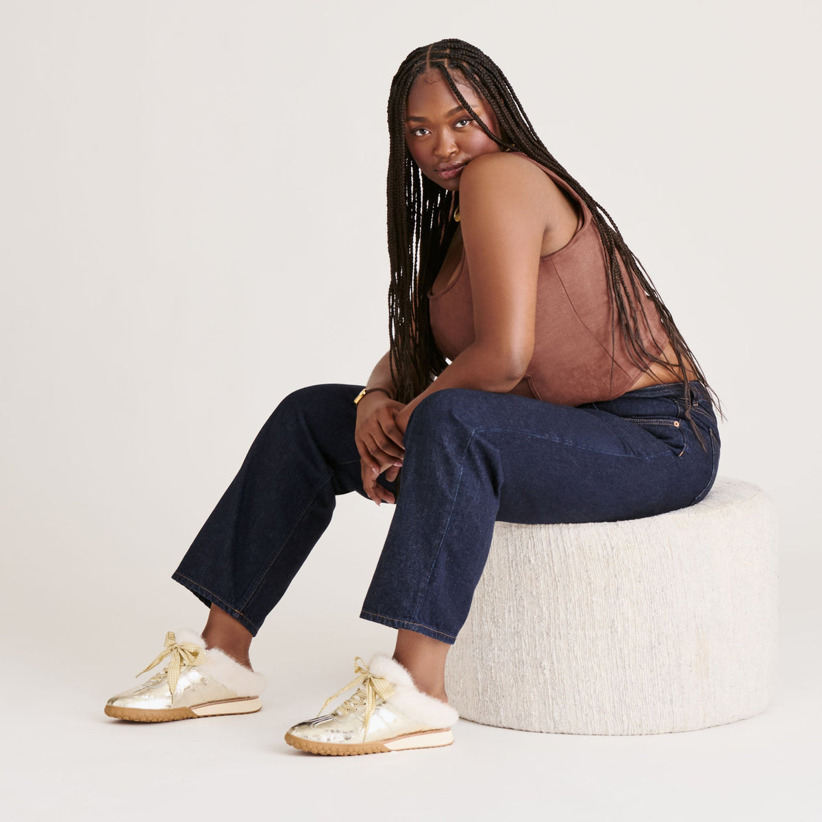 Izzey Plush Platinum Leather Sneakers | Dolce Vita Popular