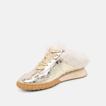 Izzey Plush Platinum Leather Sneakers | Dolce Vita Popular