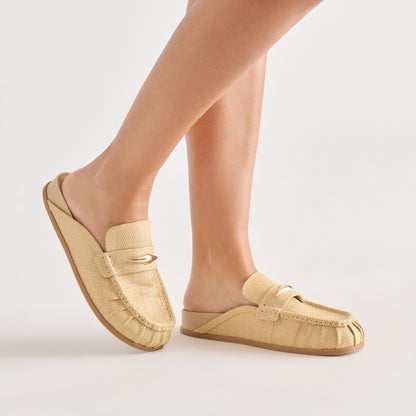 Jodero Lt Natural Raffia Flats | Dolce Vita Essential