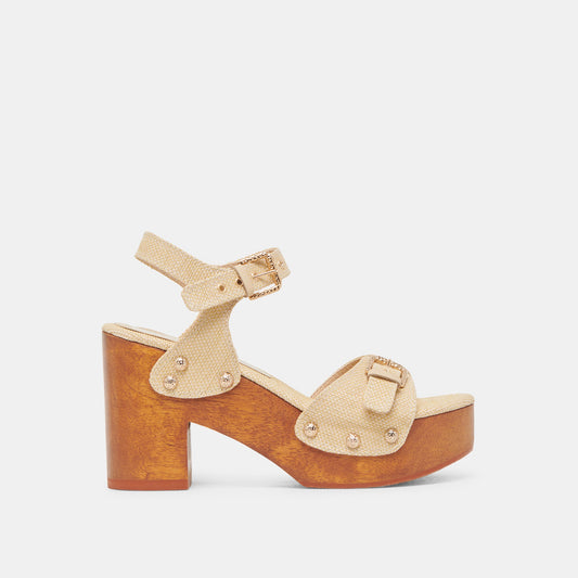 YANDY HEELS LT NATURAL RAFFIA
 – Dolce Vita | Dolce Vita Discount