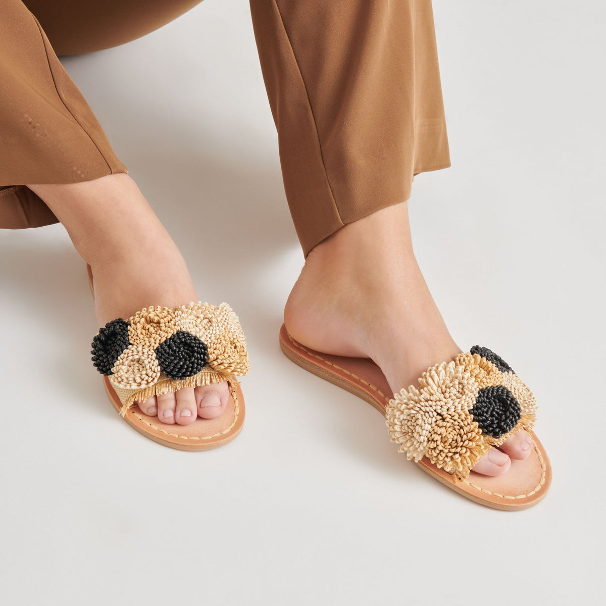 DANELA SANDALS BLACK NATURAL RAFFIA
 – Dolce Vita | Dolce Vita Best Price