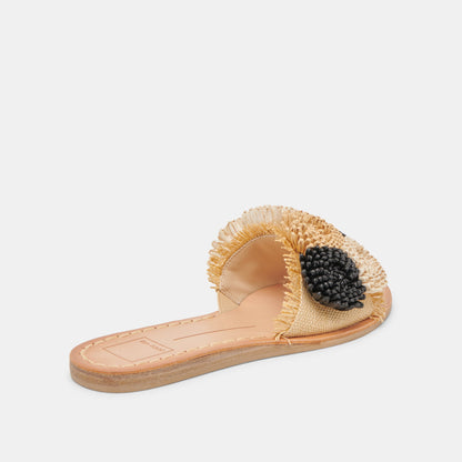 DANELA SANDALS BLACK NATURAL RAFFIA
 – Dolce Vita | Dolce Vita Best Price