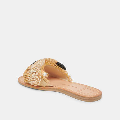 DANELA SANDALS BLACK NATURAL RAFFIA
 – Dolce Vita | Dolce Vita Best Price