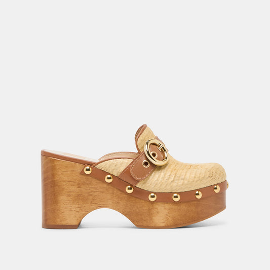 Debrah Lt Natural Raffia Clogs | Dolce Vita Essential