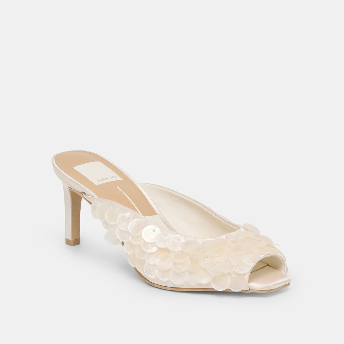 Samary Confetti Off White Satin Heels | Dolce Vita Recommended