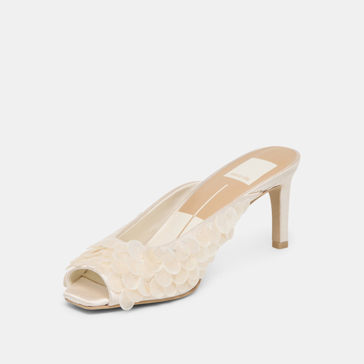 Samary Confetti Off White Satin Heels | Dolce Vita Recommended