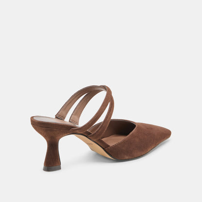 Linore Dk Brown Suede Heels | Dolce Vita Top Pick