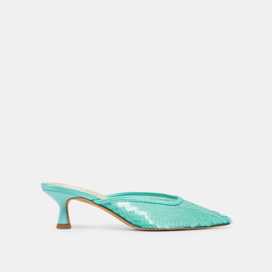Cleo Sequin Aqua Sequin Heels | Dolce Vita Best Seller