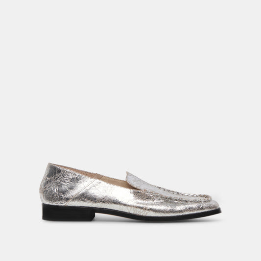 Beny Flats Silver Distressed Leather | Silver Leather Flats for Women
 – Dolce Vita | Dolce Vita Hot Sale