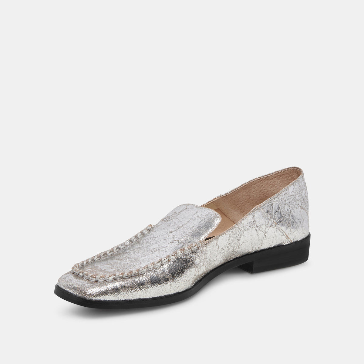 Beny Flats Silver Distressed Leather | Silver Leather Flats for Women
 – Dolce Vita | Dolce Vita Hot Sale