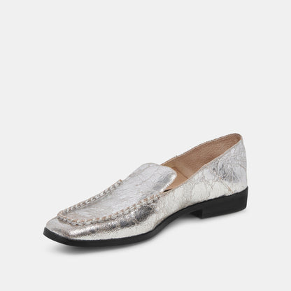 Beny Flats Silver Distressed Leather | Silver Leather Flats for Women
 – Dolce Vita | Dolce Vita Hot Sale