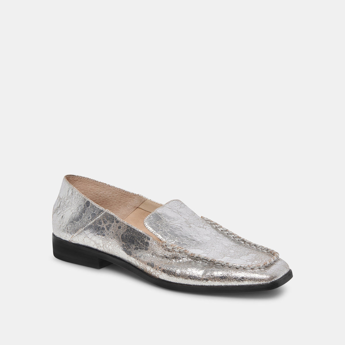 Beny Flats Silver Distressed Leather | Silver Leather Flats for Women
 – Dolce Vita | Dolce Vita Hot Sale