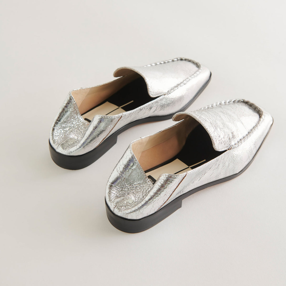 Beny Flats Silver Distressed Leather | Silver Leather Flats for Women
 – Dolce Vita | Dolce Vita Hot Sale