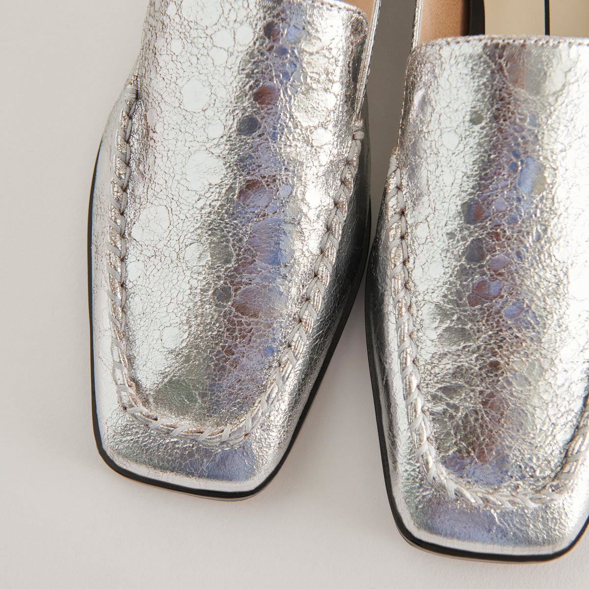 Beny Flats Silver Distressed Leather | Silver Leather Flats for Women
 – Dolce Vita | Dolce Vita Hot Sale