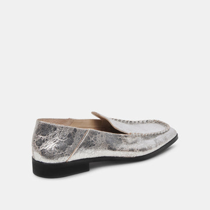 Beny Flats Silver Distressed Leather | Silver Leather Flats for Women
 – Dolce Vita | Dolce Vita Hot Sale