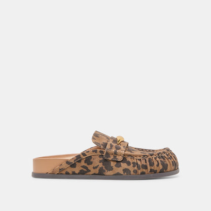 Jodero Brown Leopard Printed Suede Flats | Dolce Vita Latest