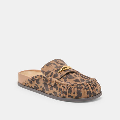Jodero Brown Leopard Printed Suede Flats | Dolce Vita Latest
