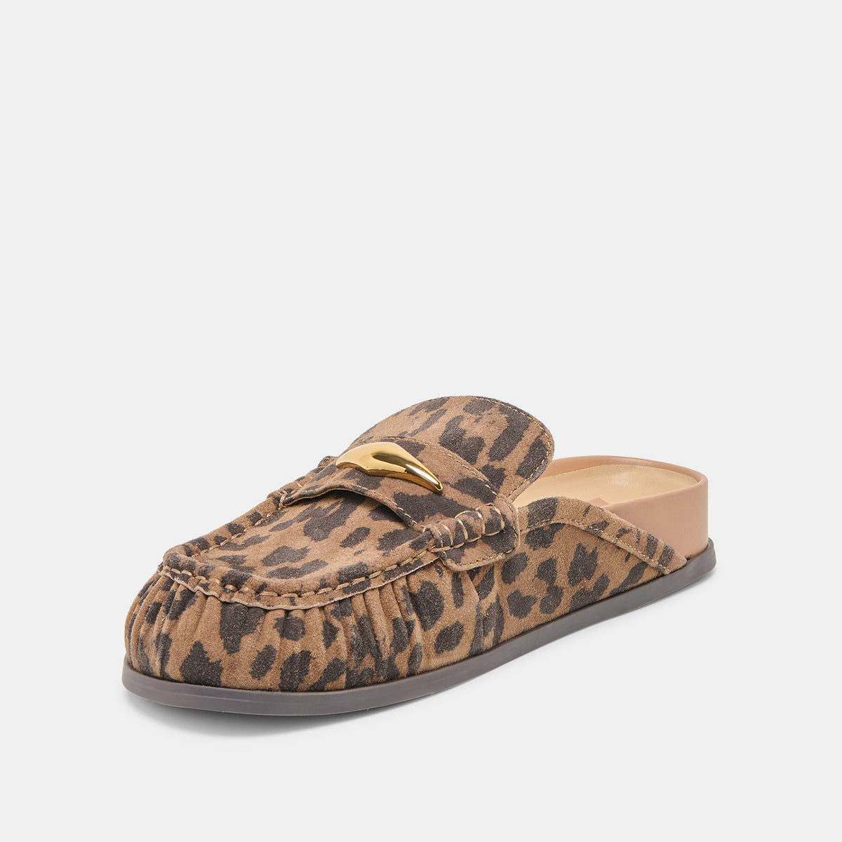 Jodero Brown Leopard Printed Suede Flats | Dolce Vita Latest